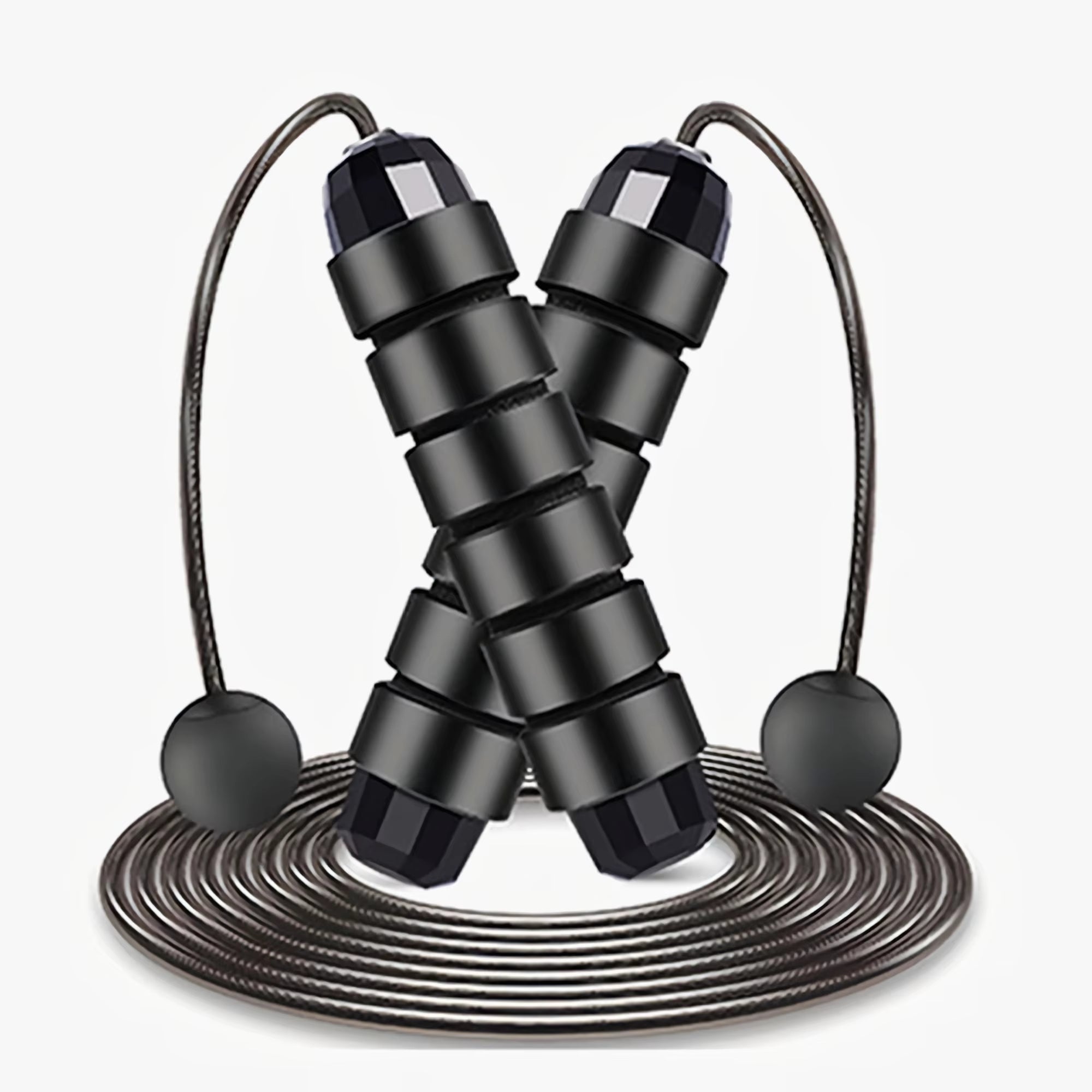 With Ball Bearings Adjustable Tangle-Free Speed Wire Jump Rope Workout with Foam Handles for Fitness Home Workouts and Slim Body